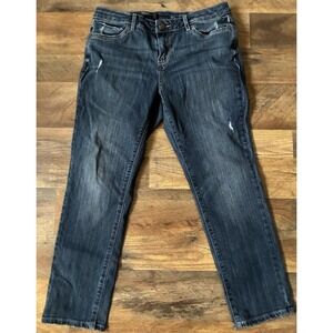 Simply Vera Vera Wang Jeans Women's Size 8PS Blue Straight Mid Rise Dark Wash